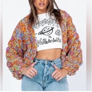 Princess Polly Rainbow Knit Cardigan